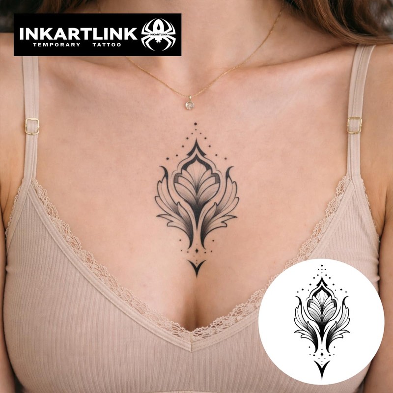 INKARTLINK Semi-Permanent Tattoos, Henna Party Tattoos for Women, Realistic Temporary