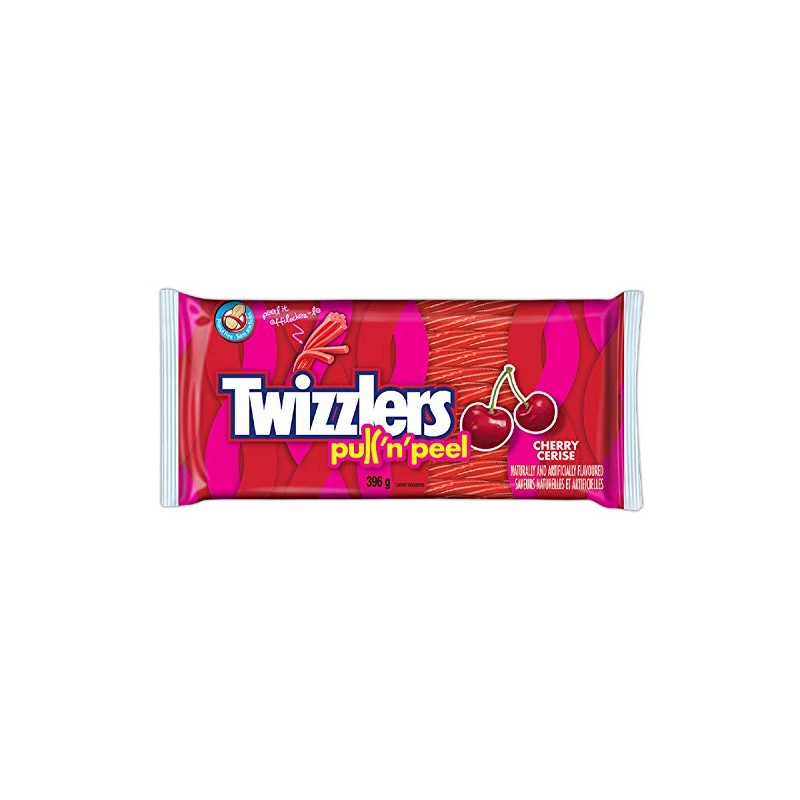 TWIZZLERS Licorice Candy, Cherry Pull N' Peel, Party Pack, 396