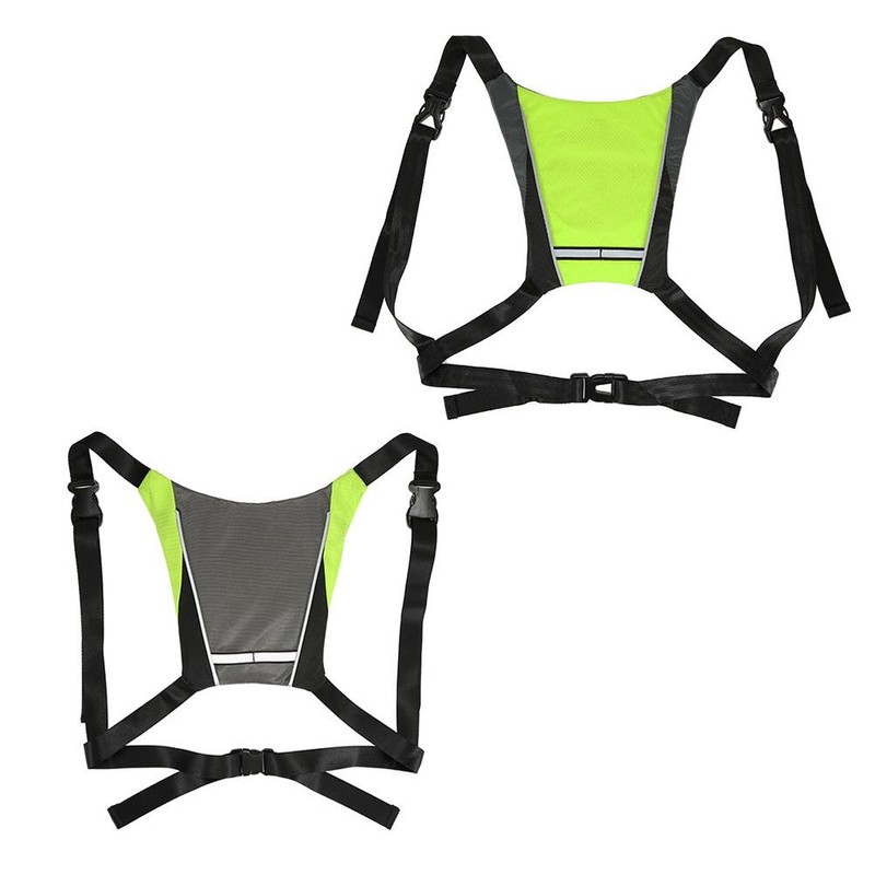 Reflective Cycling Vest with Rechargeable LED Direction Indicator Remote Control