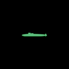 Military Submarine Navy Ship Glow in The Dark Sticker Decal for Phone Tablet Laptop Car Truck Window | 2" Sticker | Green
