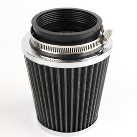 AUTOXBERT Universal 3inches Silver High Flow Cold Air Intake Cone Replacement Dry Filter Silver Performance Racing High Power Sports Mesh Inlet Cone Replacement Car Accessories(Single,3inches,Silver)