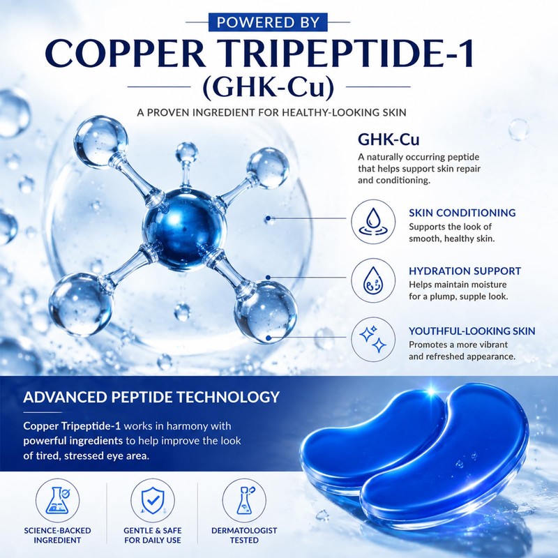 GHK-Cu Under Eye Patches for Puffy Eyes & Dark Circles,
