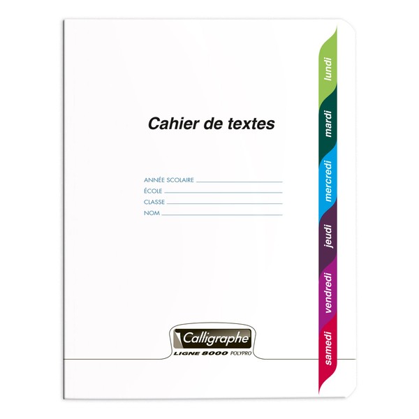 Calligraphe 18555C Stapled Text Book (One Brand: Clairefontaine) - 17 x 22 cm - 124 Large Squared Pages - White Paper 90 g - Transparent Polypropylene Cover