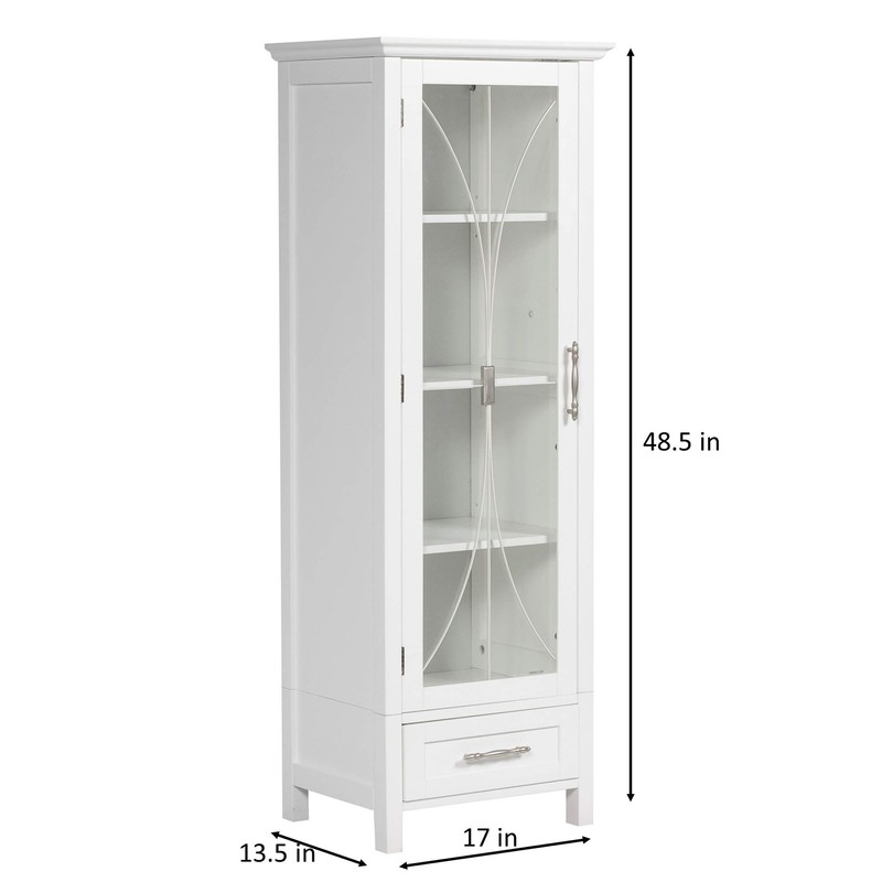 Teamson Home Delaney Linen Cabinet, Storage, White