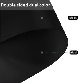 Zinkooat Leather Table Cover,1.8mm Thick,40x66 Inch Desk Cover,Large Desk Mat,Table Protector,Table Cover Protector,Craft Mats to Protect Table(Black+Black,40x66)