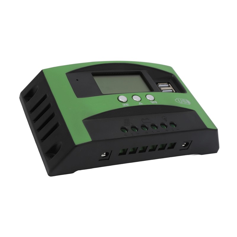 MPPT Solar Panel Controller with Dual USB Ports LCD Display