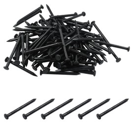 Hordion 100pcs Hardware Nails 1.5 inch, Carbon Steel Point Tip Cement Nails Masonry Nails for Concrete Brick Woodworking Picture Hanging