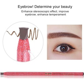 Lápiz de cejas microblading semipermanente, resistente al agua, color café, con delineador preciso y fácil de afilar