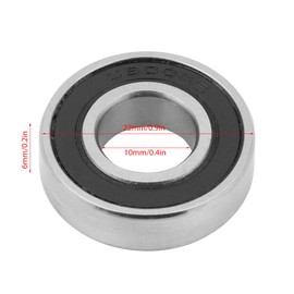 Sunicon Pack of 10 Ball Bearings, 6900 2RS 10 x 22 x 6 mm Deep Groove Ball Bearings Double Shielded Ball Bearing Set Thin Rubber Sealed Ball Bearings for 10 mm Shaft / Rod Projects