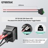 QTEATAK KCD4 2Pcs DC 12V-24V 30A DPST Pre-Wired 4-Pin 2
