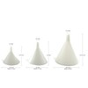 Norpro Plastic Funnel, Set of 3, Set of Three, White