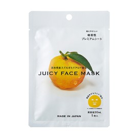 YUZU Daily Aroma, Juicy Face Mask, From Kochi Prefecture, 1 Piece, Yuzu Scent, Daily Aroma Japan, Moisturizing, Citrus, Face Pack, Vitamin C Derivative, Hyaluronic Acid, Elastin, Collagen, Suction Sheet, Yuzu Fruit Extract, Individual Packaging
