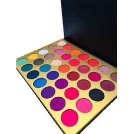 2Chique Boutique Eyeshadow Makeup Palette 35 Matte and Shimmer Colors Long Lasting and High Pigment (Style 40 Marble)