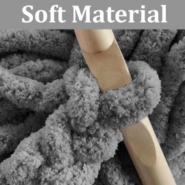 Chunky Wool Yarn, 2pcs Soft Chunky Blanket Yarn for Crocheting and Knitting, 2cm Thick, 250g X 2 for Cats' Bed, Dolls, Blankets, Pillow Cushions, Bags, Hats, and Rugs (Pink)