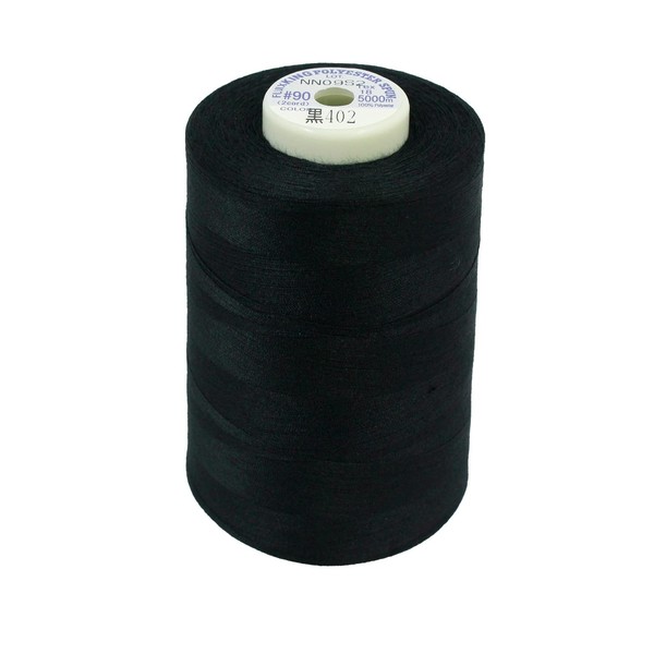 Fujix King Spun (Polyester sewing thread # 90/5000 m Col. 402 Black