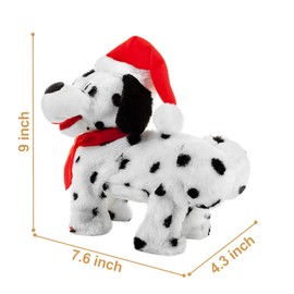 Twerking Dog Santa Claus Shake Hips Walking Circle Christmas Dog Singing Dance Santa Toy Christmas Electric Dolls Gift