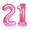 Number pink 21 globo