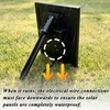 Metal Solar Bird Bath Fountain with Backup Battery, Solar Water