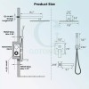 Senlesen Chrome Shower Faucet Set 12" Rainfall Head Combo Kit