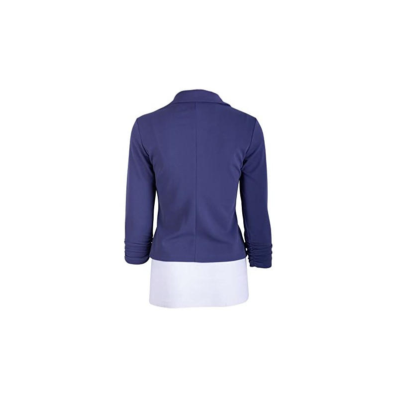 Auliné Collection Blazer de punto de color sólido para mujer,