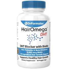 DR FORMULAS HAIROMEGA DHT Blocker Biotin Hair Omega Growth Vitamins Supplement