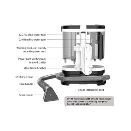 Rosewill Multi-Purpose Portable Carpet and Upholstery Cleaner, Car