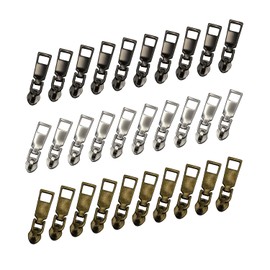 #5 Zipper Sliders Zipper Pull Model-003 Multiple Color 30pcs- Heavy Duty Brass Pulls for Nylon Coil Zippers Replacement, Luxury Bag Hardware, Luggage & DIY Craft Supplies