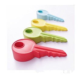 L-FENG-UK Pack of 3 Hard Quality Durable Rubber Key Shaped Door Stop