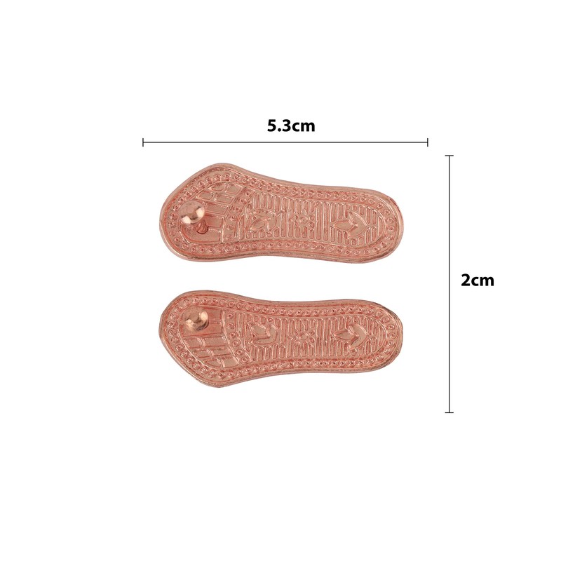 SAPTRISHI Copper Metal Shri Maa Lakshmi Copper Charan Paduka with
