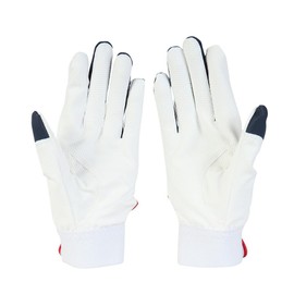 UA Clean Up Batting Gloves 6001310 (410) Midnight Navy, White, Red, Medium