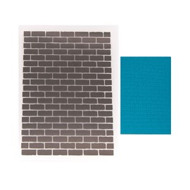 DIYology Bricks Texture Plastic Embossing Folders for Cards Making Bricks Wall Embossing Stencils for DIY Paper Crafts Scrapbooking Polymer Clay Texture Tempalte Decoration