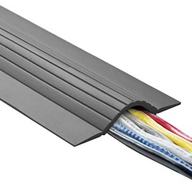 UT Wire - Manta de cable de 15 pies, alta capacidad, perfil bajo, cubierta de cable y protector de alambre, color gris