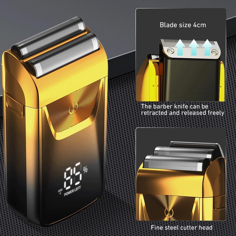 Wet/Dry Men's Beard Shaver USB Electric Shaver Razor Strong Reciprocating