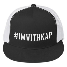 Hogue WS LLC #ImWithKap Hat (Trucker Cap) - Stand with Colin Kaepernick Black/White