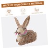 BIUDECO Easter Bunny Decor Straw Rabbit Ornament Handmade Bunny Straw
