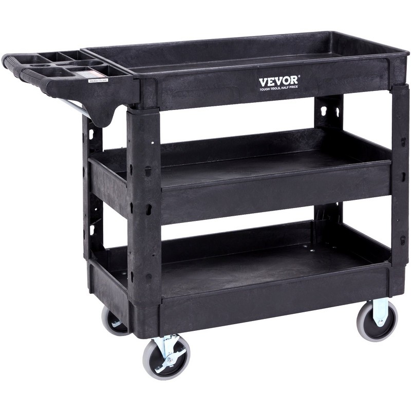 Utility Service Cart, Ergonomic Storage Handle for Warehouse/Gara - One-way