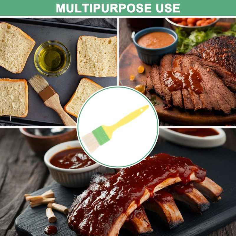 M METERXITY 2-Pack Pastry Brush, Wool Basting Baking BBQ Oil