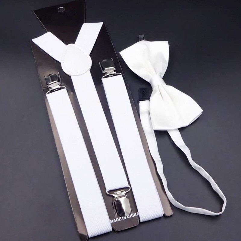 CHROME CRANE BLT042 Men's Suspenders Rubber Belt, Simple, Stylish, Necktie,