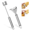 2pcs Corn Peeler and Stripper Tool Set, Stainless Steel Maize