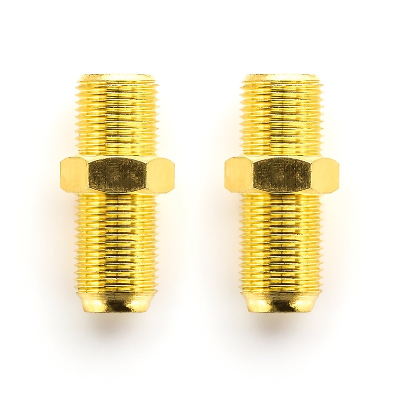 deleyCON 2 x SAT Adapter Connectors Coaxial Cable Extend 2