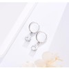 Sterling Silver Hoop Earrings for Women, Drop Hoop Earrings Silver