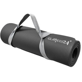 Glamexx24 Gymnastics Mat, Fitness Mat, Premium Yoga Mat, Non-Slip and Thick Extra Sizes, Includes Carry Strap, Exercise Poster, Skin-Friendly and Phthalate-Free, Ideal for Pilates, Gymnastics and Yoga