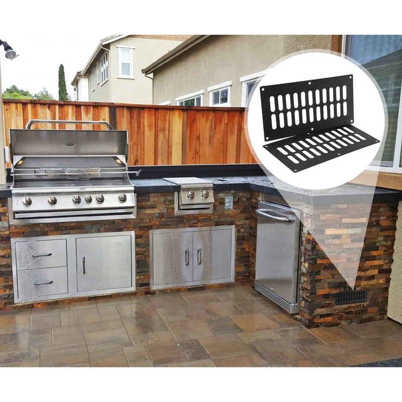 Stanbroil 2 Pcs Fire Pit Slotted Venting Panel Kit, 6x12-inches,