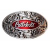 TotalShop Peterbilt Truck Belt Buckle, Red Silver