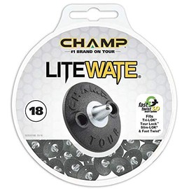Champ Lite Wate FTS 3.0 Golf Spike, Black, Set of 1 Disk, 75440