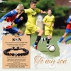 Cupimatch Teenage Football Bracelet: Boys Bracelet Natural Stone Bead Bracelet