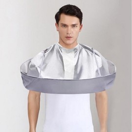 Hair Cutting Cape & Apron for Salons and Self-Haircuts Silver 2ea