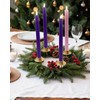 SUNGEGE Flameless Advent Candles Set of 4 – Traditional Purple