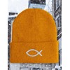 Hat - Christian Symbol Fish - Beanie One Size -
