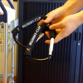 Goldbug Large Mummy Clip Parent Organiser, Stroller Accessories Black Carabiner Twin Packs